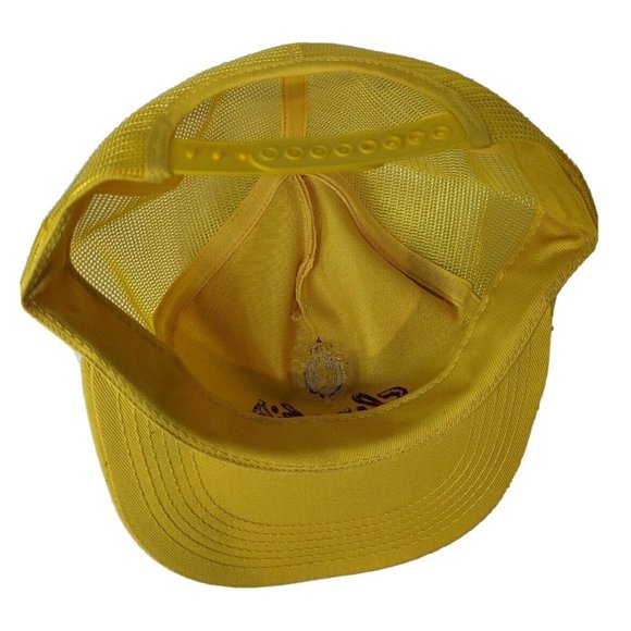 Vintage‎ Stroh's Beer Yellow Snapback Mesh Cap Hat Brewery  Trucker Cap Alcohol - Picture 5 of 5